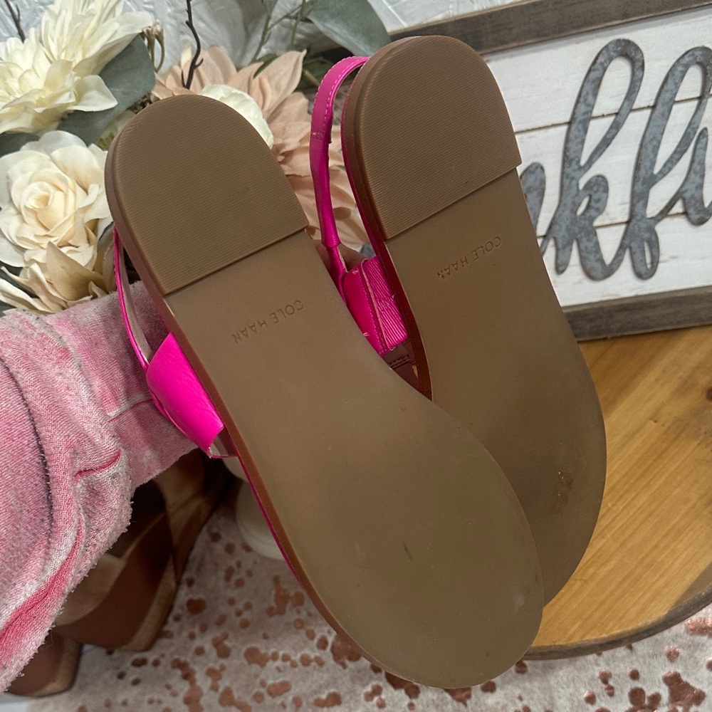 NWOT Cole Haan Pink leather Women's Sandals - Picture 7 of 9